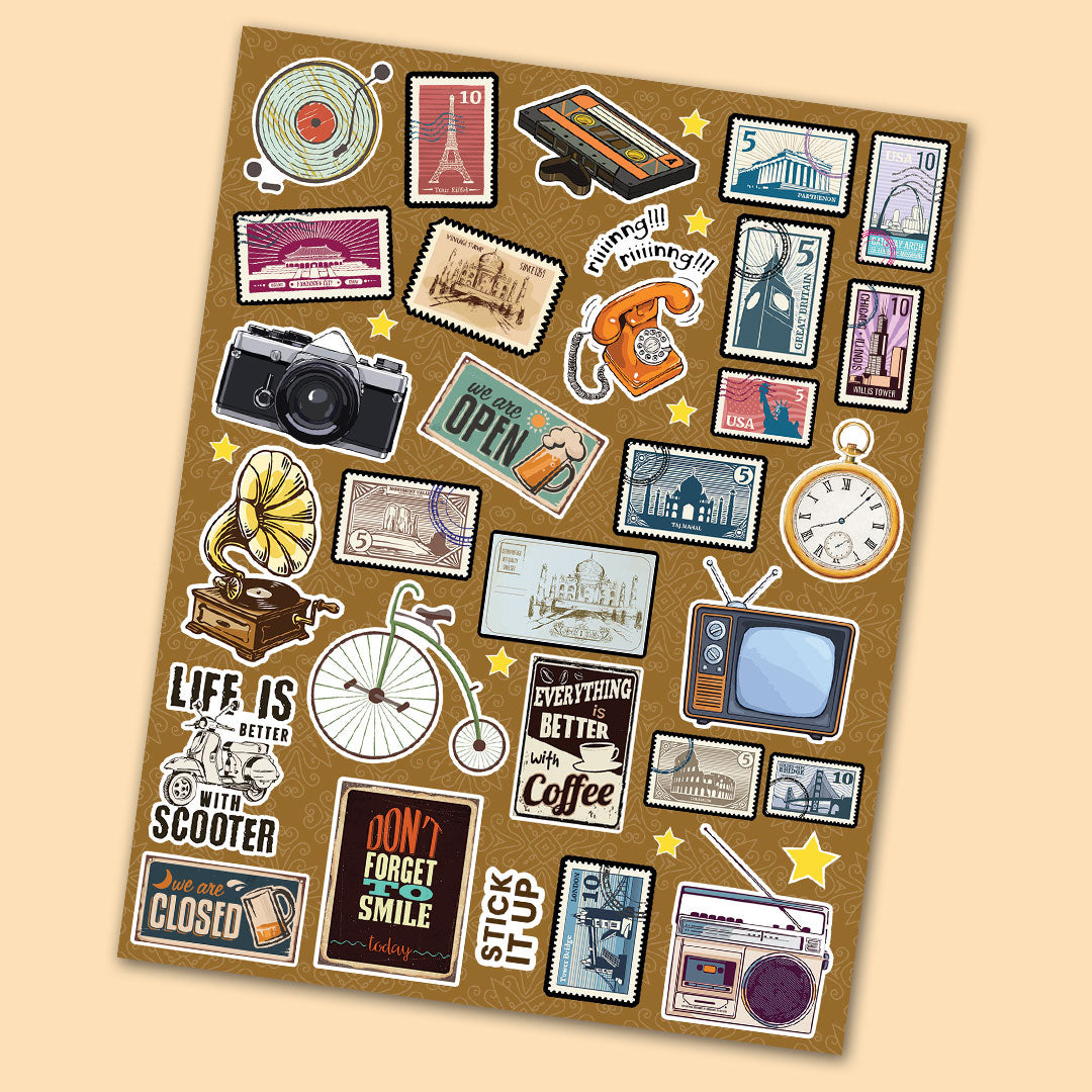 Vintage Mini Sticker Sheet