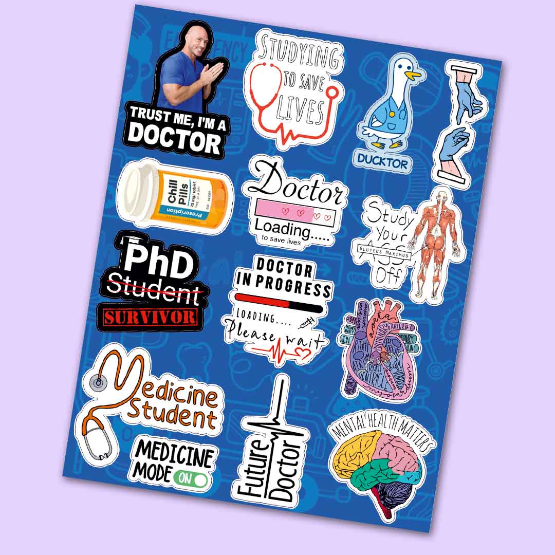 Docter mini sticker sheet