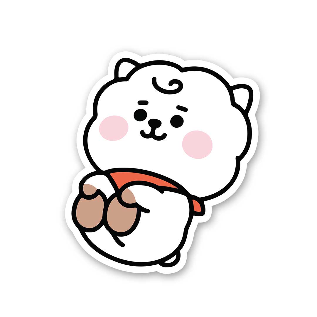 White Pookie Sticker