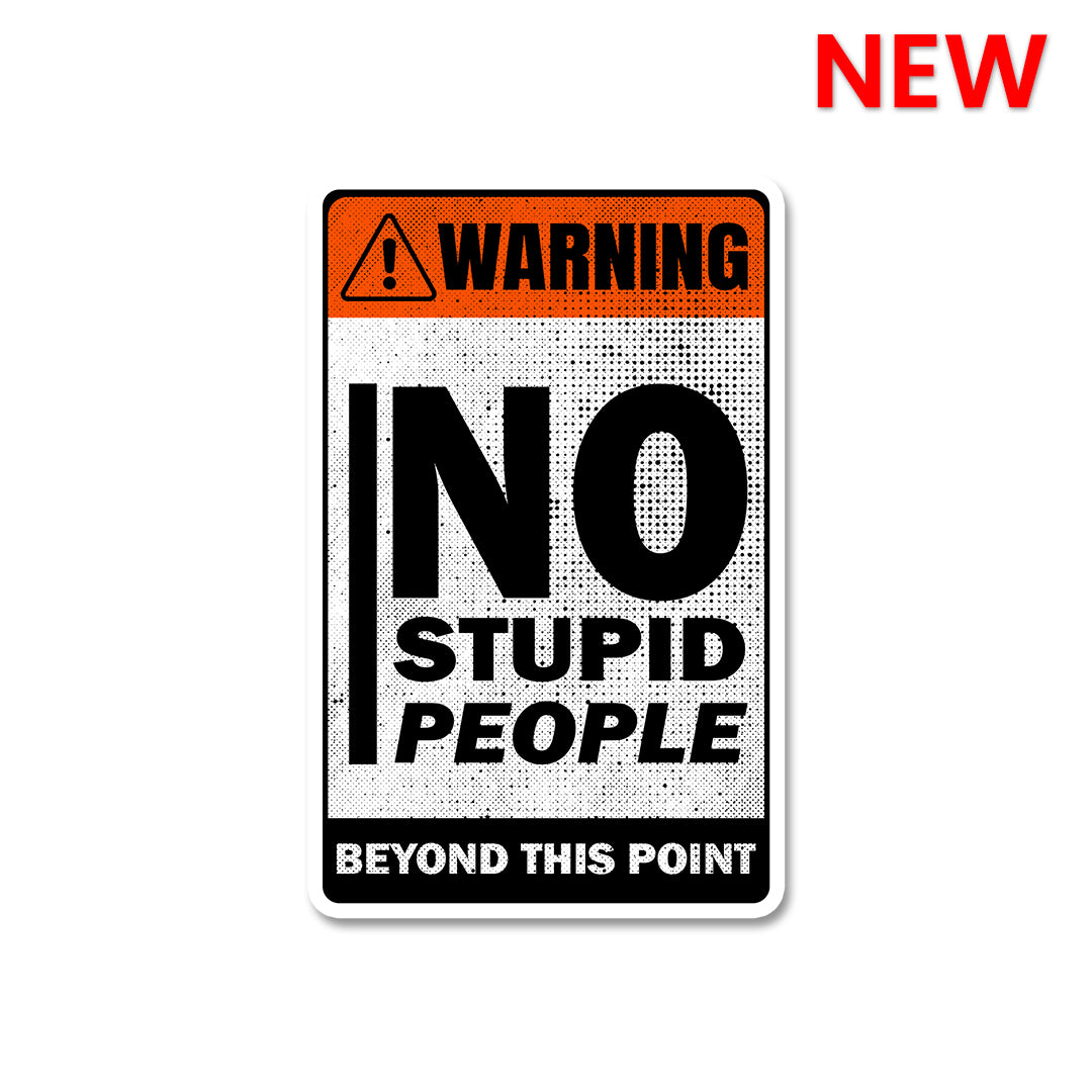 Warning Beyond This Point Sticker