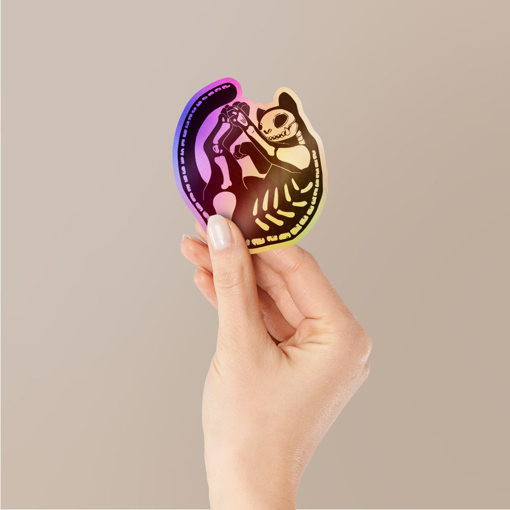 Skeleton Holographic Stickers