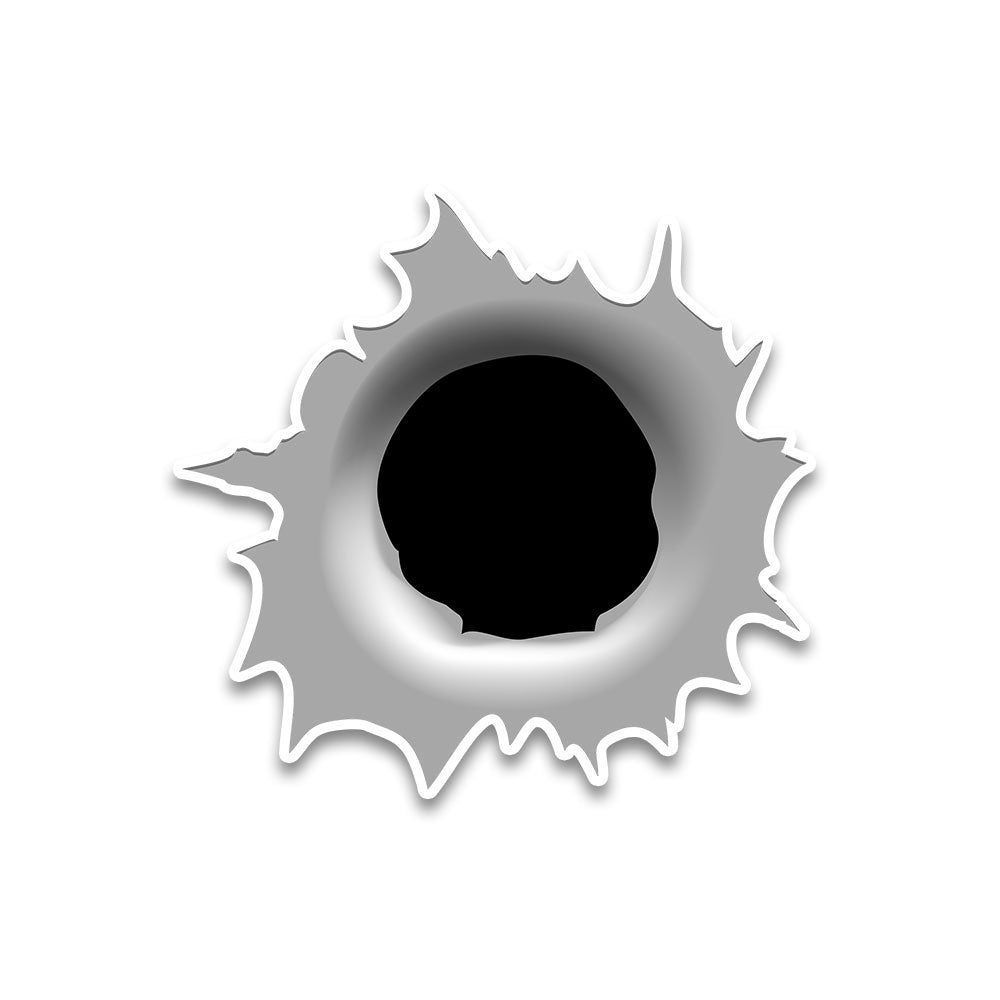 Bullet Hole Bumper Sticker