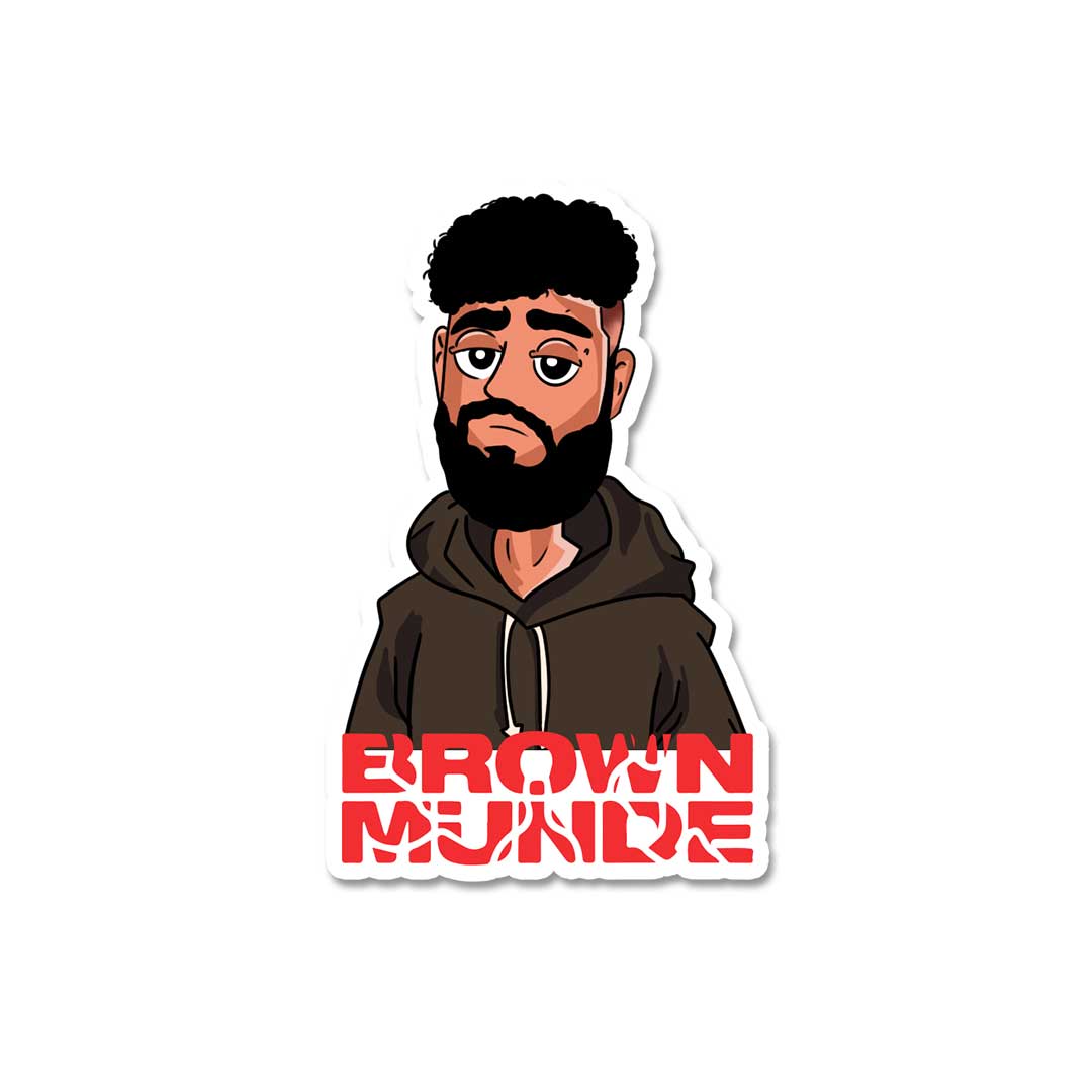 Brown Munde  Sticker