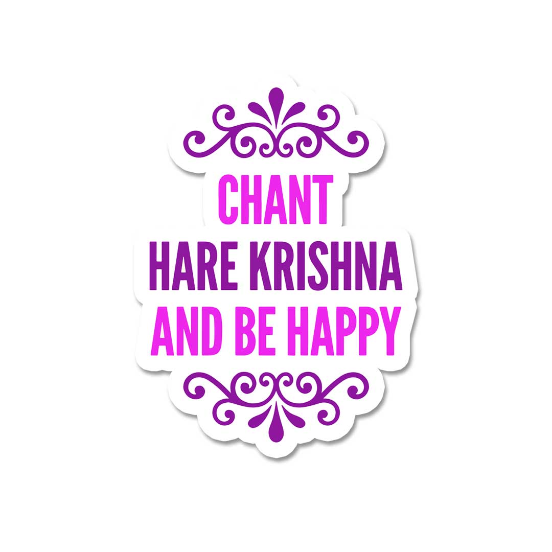 Chant Krishna And Be Happy  Sticker