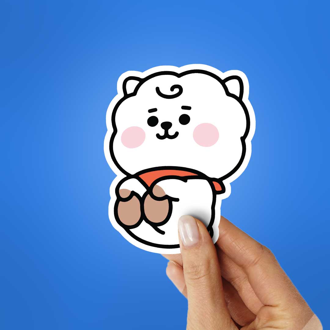 White Pookie Sticker