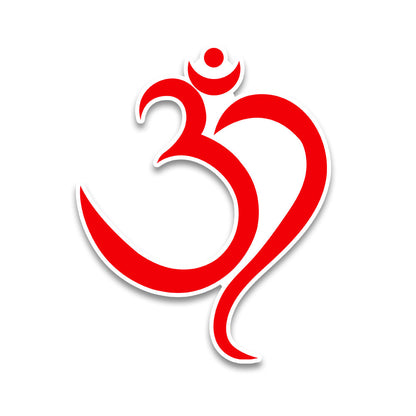 Red Colour Om Bumper Sticker