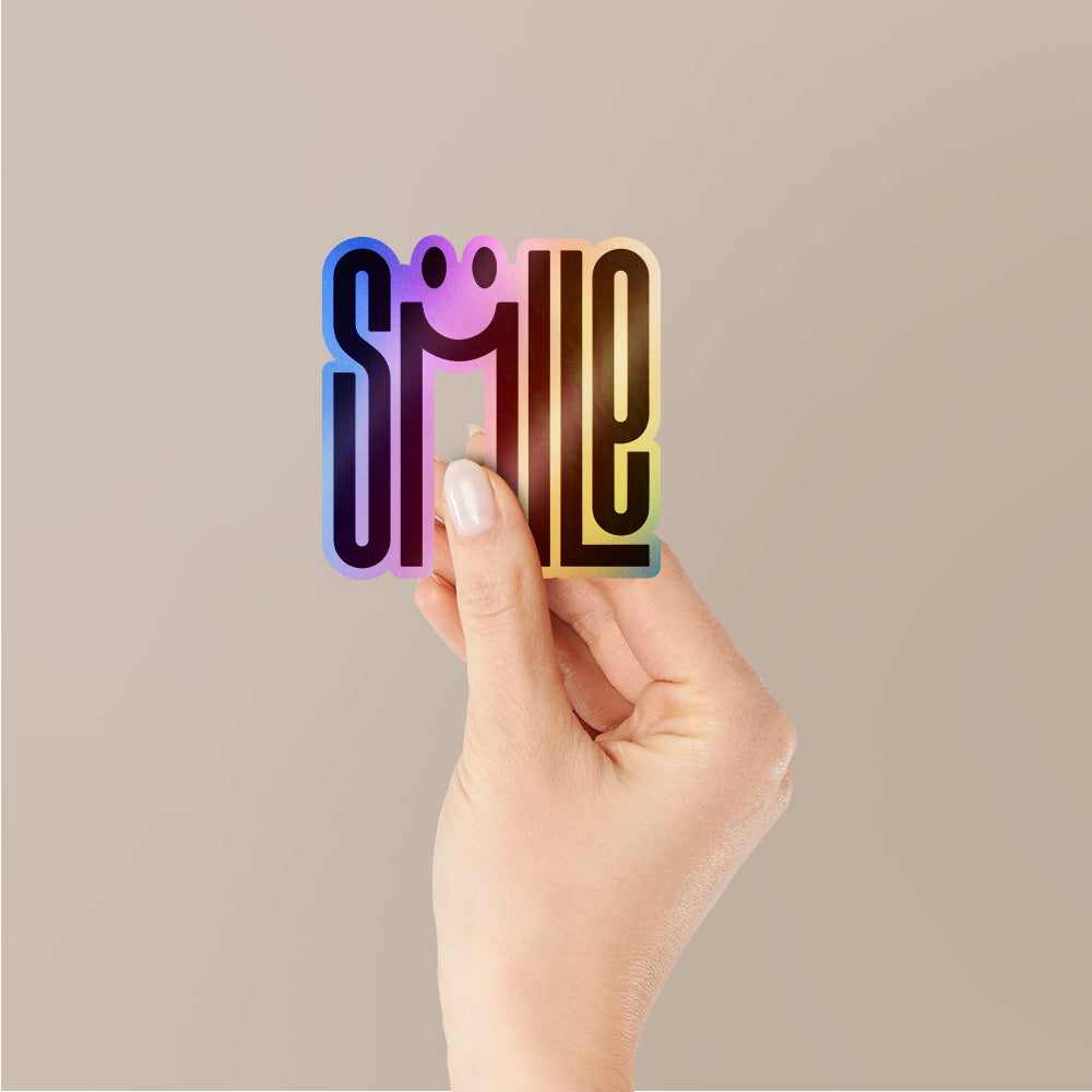 Smile Holographic Stickers | STICK IT UP