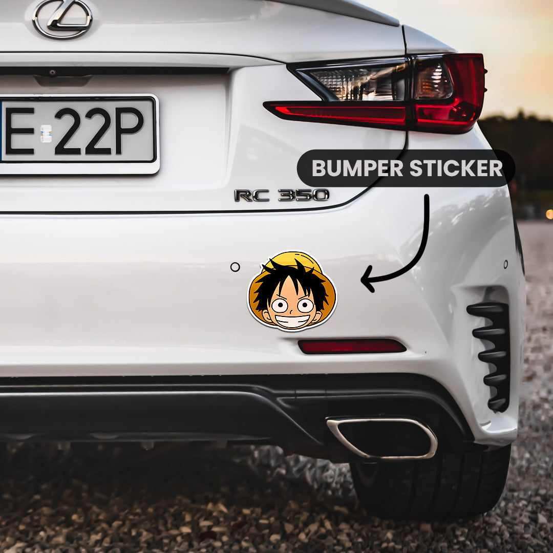 Luffy Face Bumper Sticker | STICK IT UP