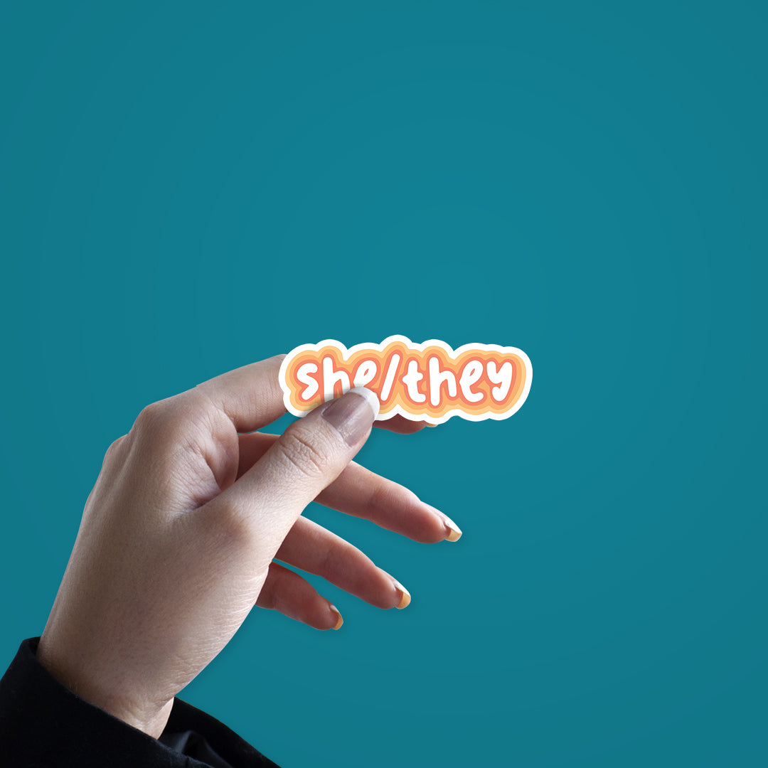 SHE-THEY Sticker