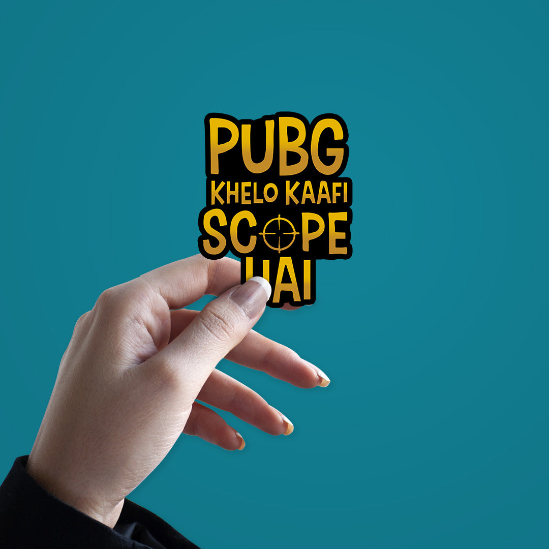 Pubg Khelo Kaafi Scope Hai Sticker