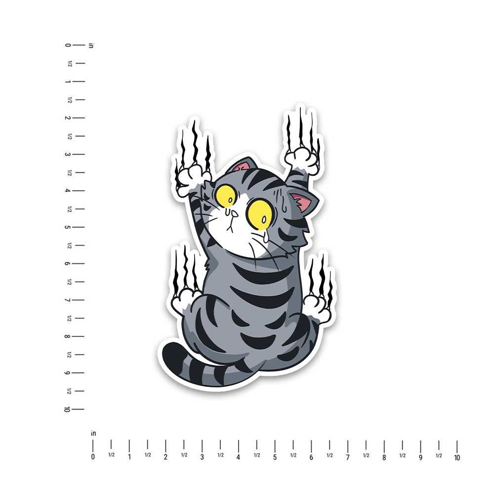 Grey Cat Bumper Sticker