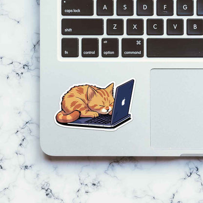 Working Cat Sticker