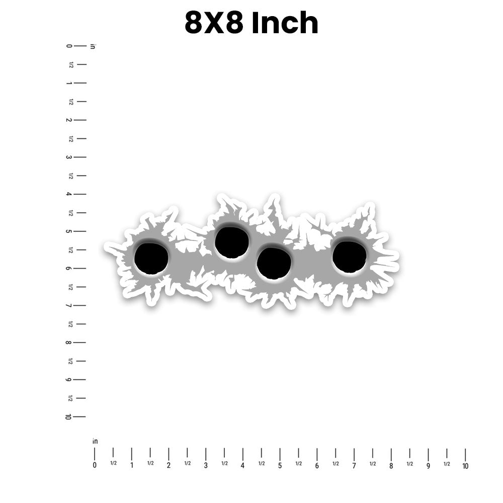 Bullet Marks Bumper Sticker