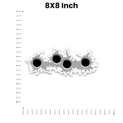 Bullet Marks Bumper Sticker