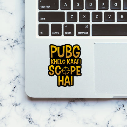 Pubg Khelo Kaafi Scope Hai Sticker