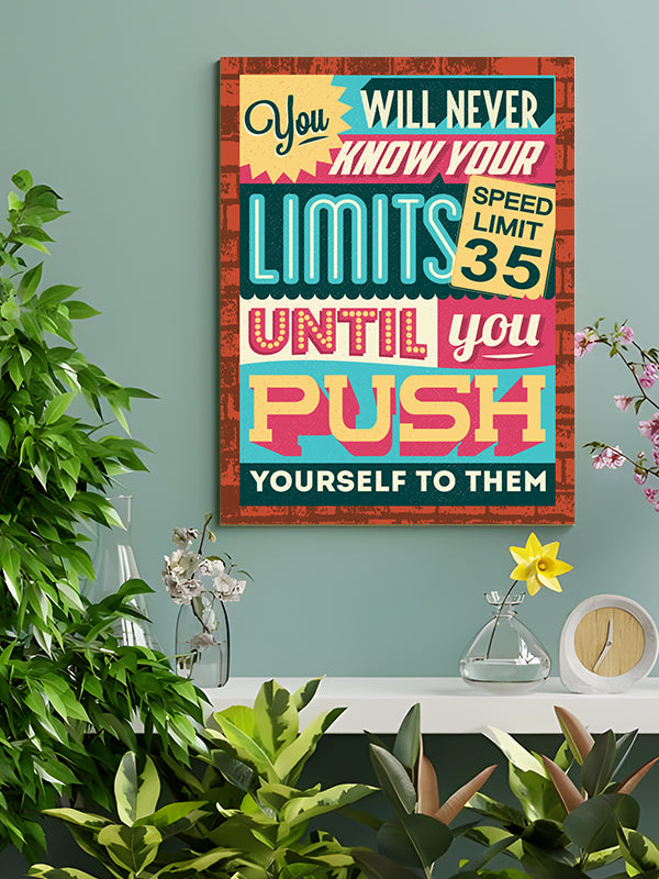 Push Your Self Canvas Art