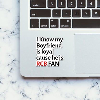 Boyfriend is Rcb Fan Sticker