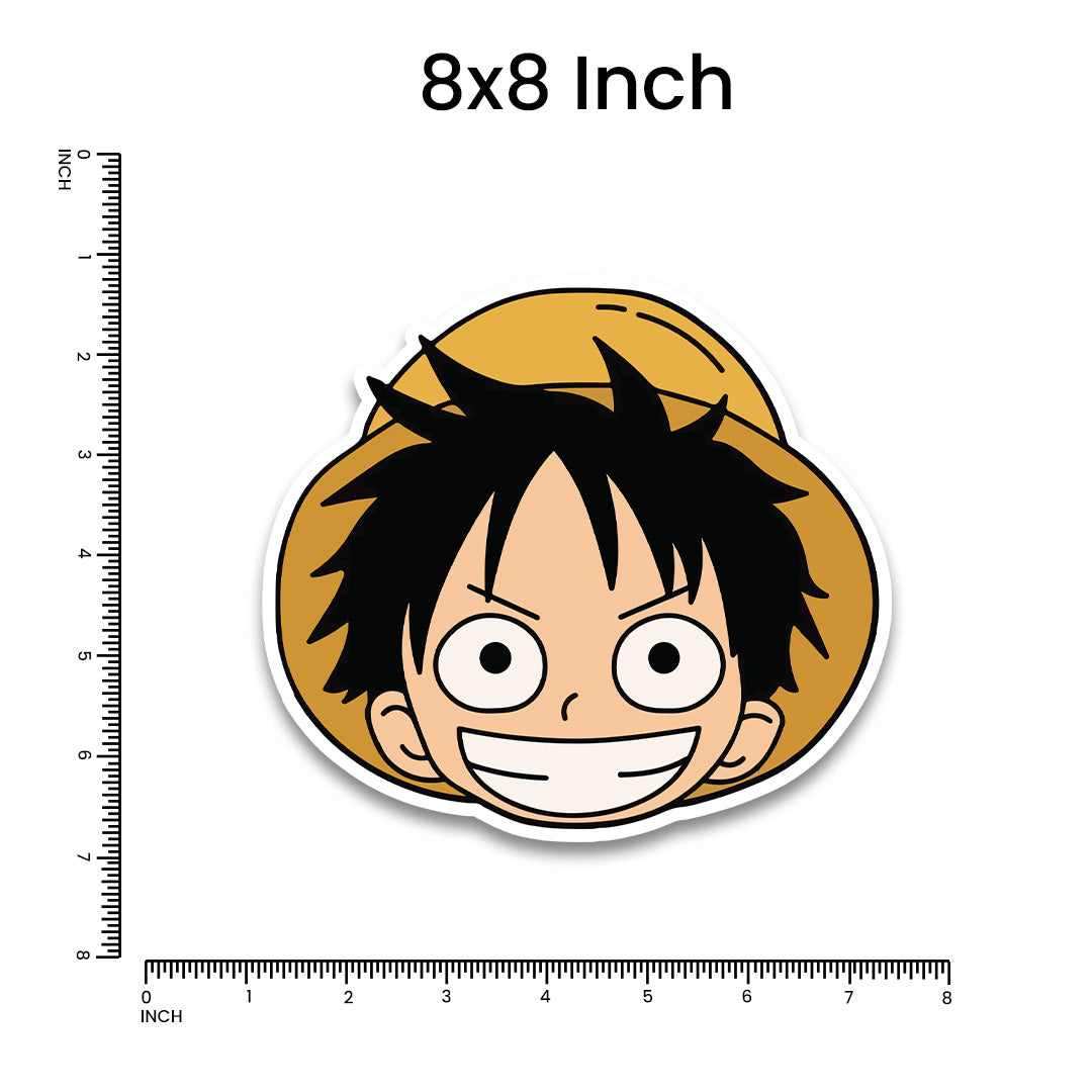 Luffy Face Bumper Sticker | STICK IT UP