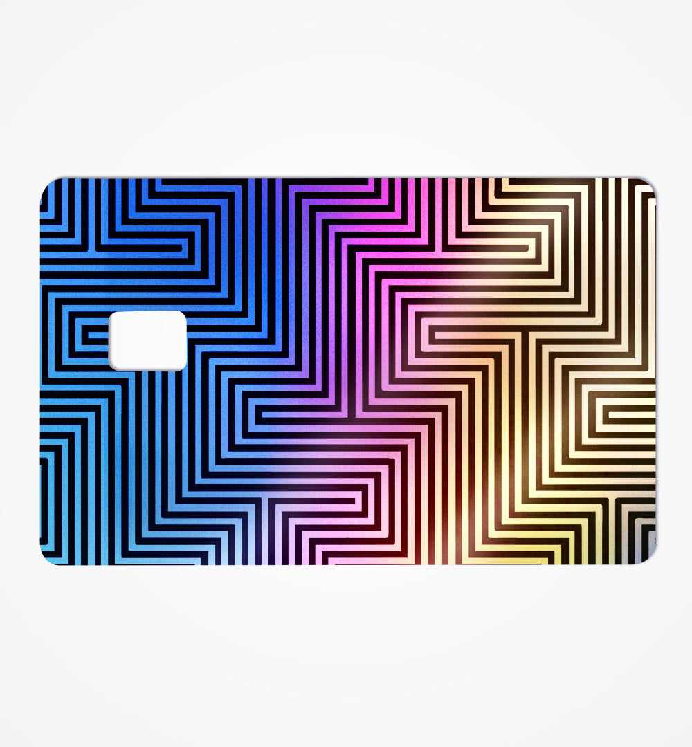 Illusion Maze Holographic Credit Card Skin | STICK IT UP