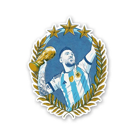 Messi Argentina Win Sticker