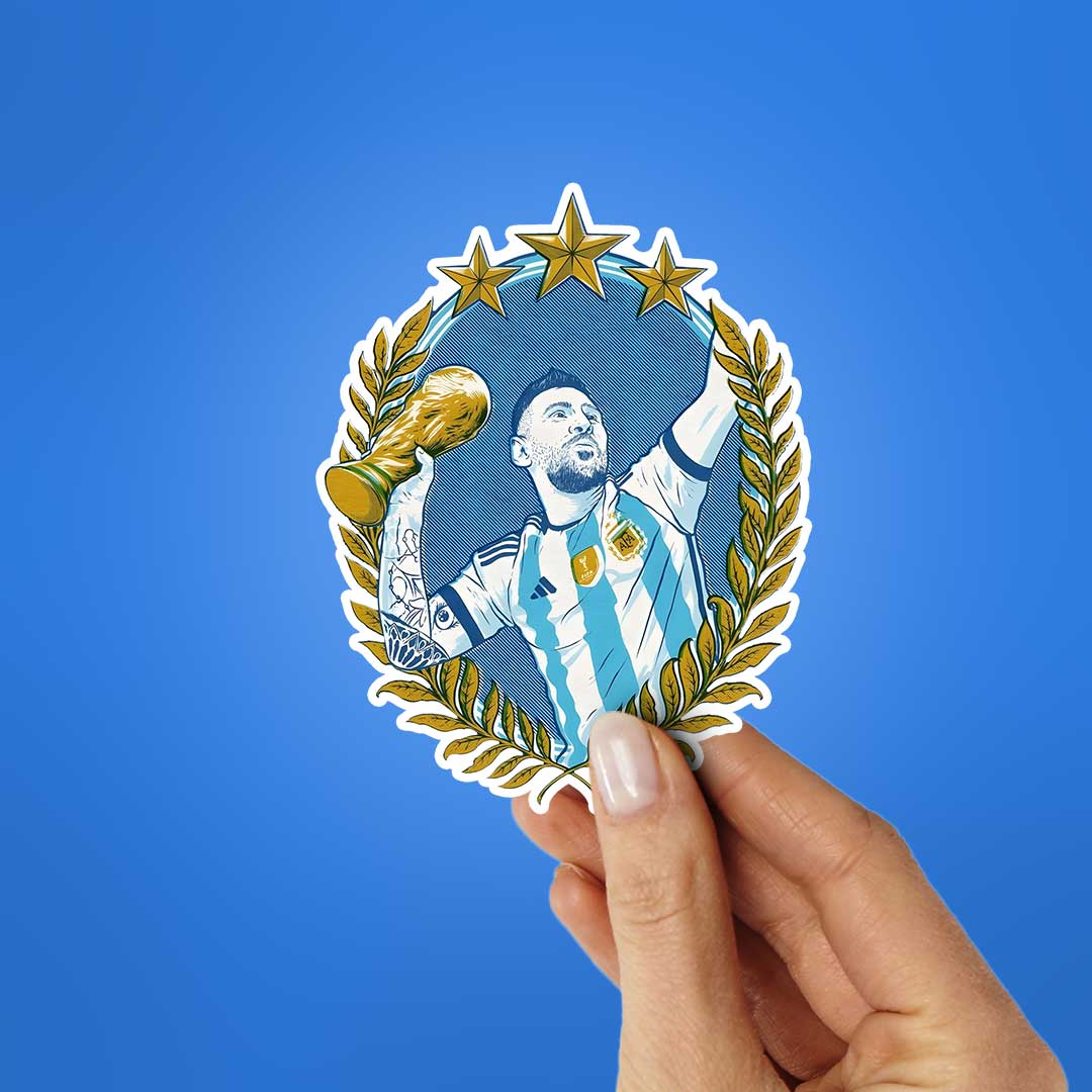 Messi Argentina Win Sticker