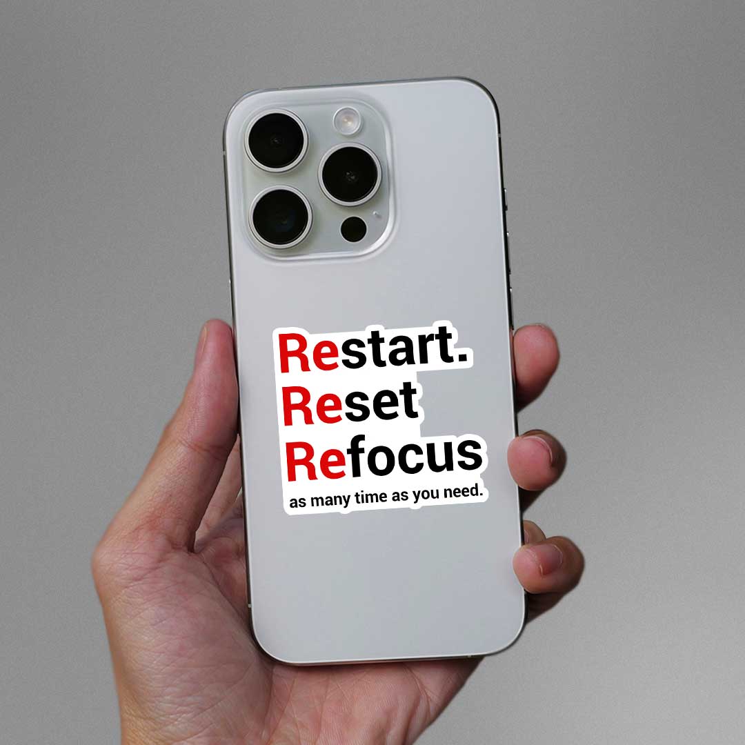 Restart Reset Refocus Sticker