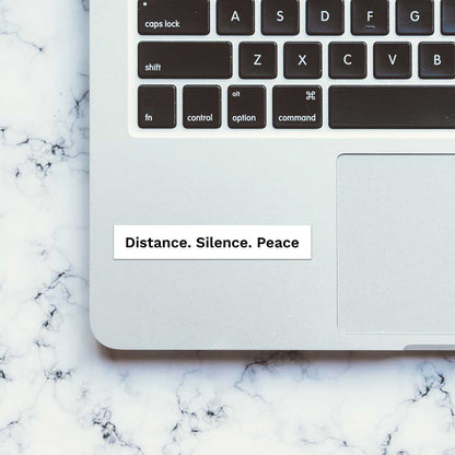 Distance. Silence. Peace Sticker