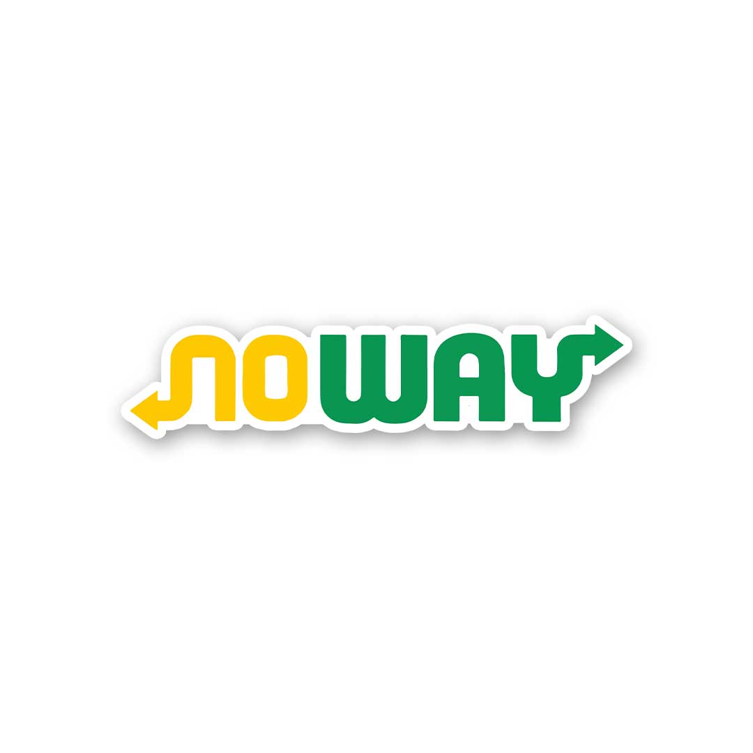 No Way Sticker