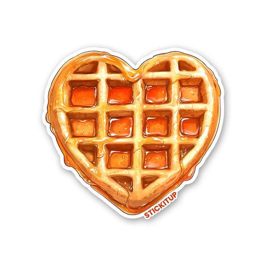 HEART SHAPED WAFFLE Sticker| STICK IT UP