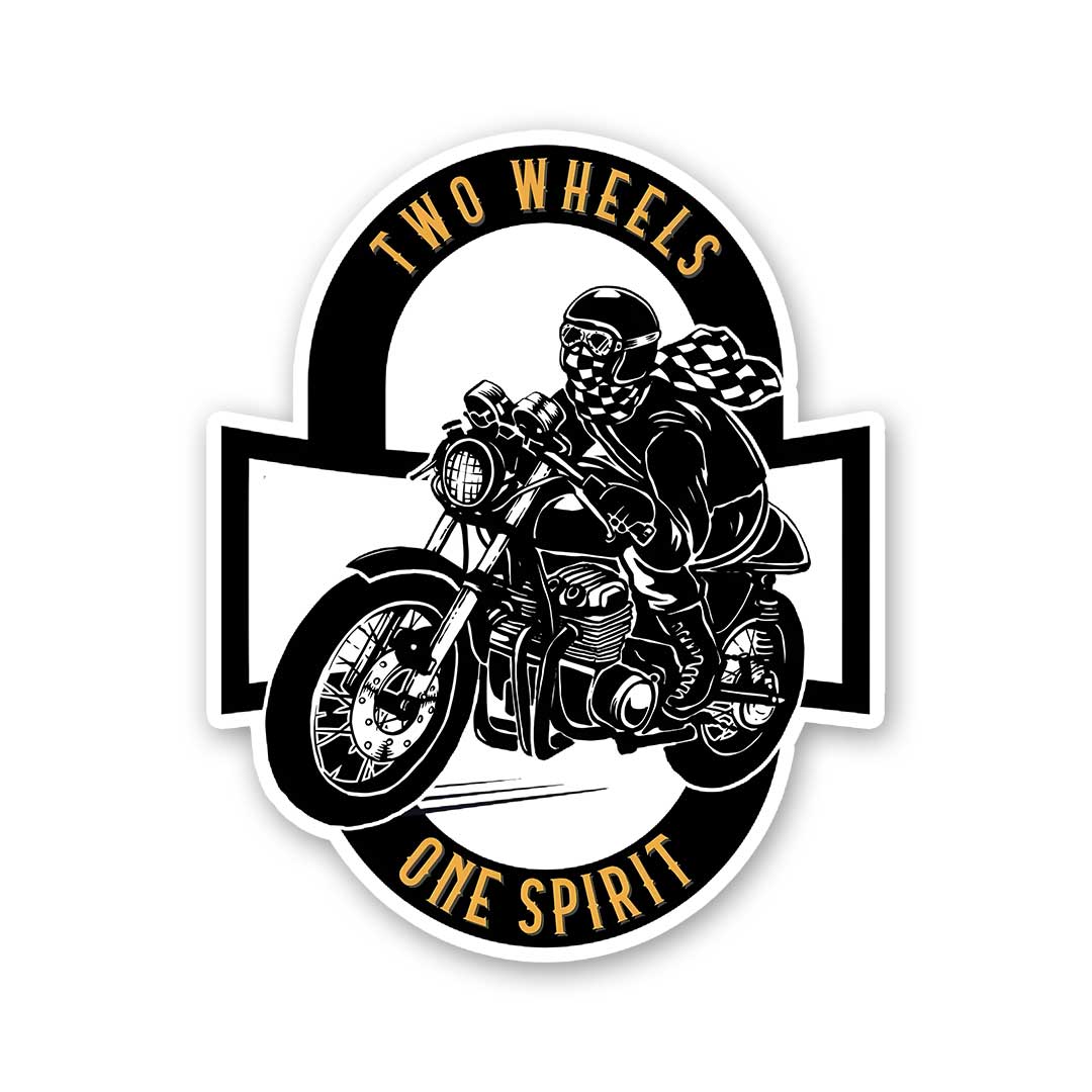 Two Wheels One Spirit Sticker