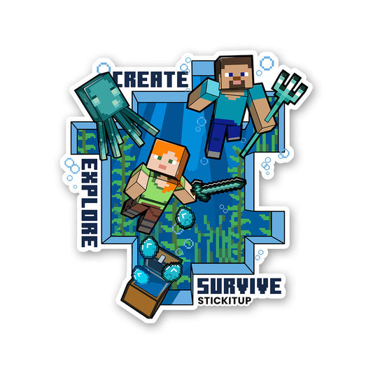 CREATE EXPLORE SURVIVE 0.1 Sticker| STICK IT UP