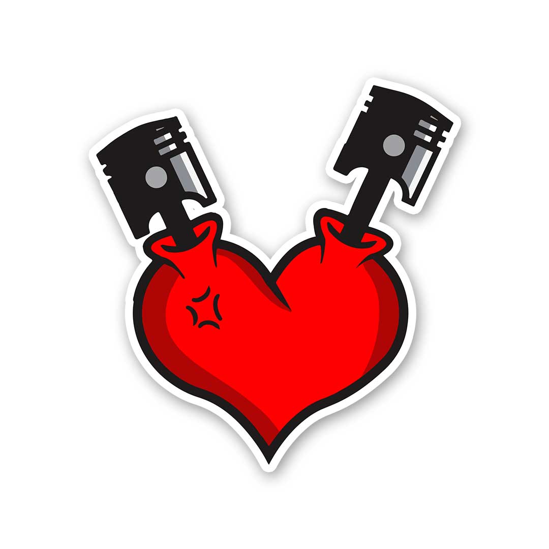 Piston Heartbeat Sticker