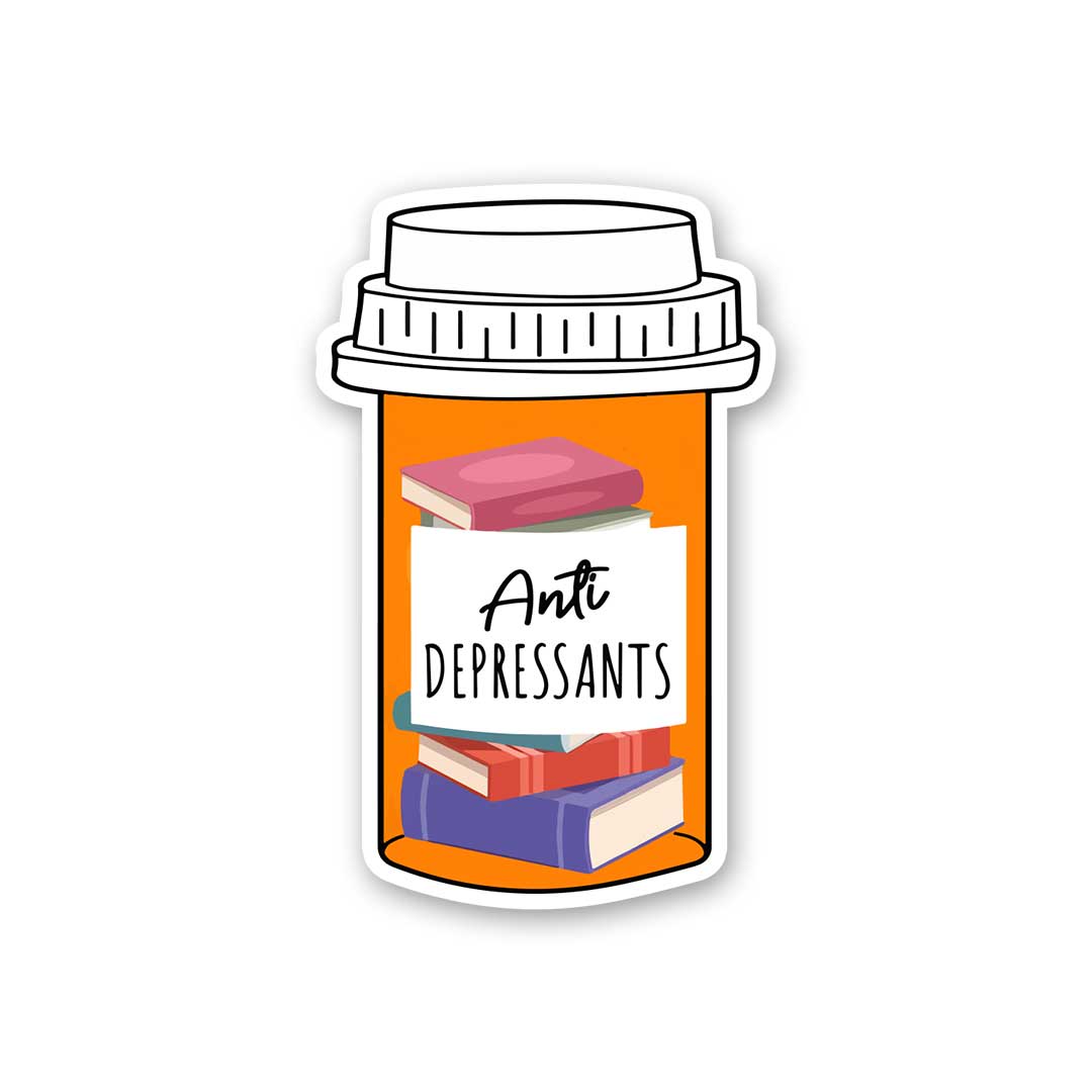 Book Is Anti Depressants Sticker