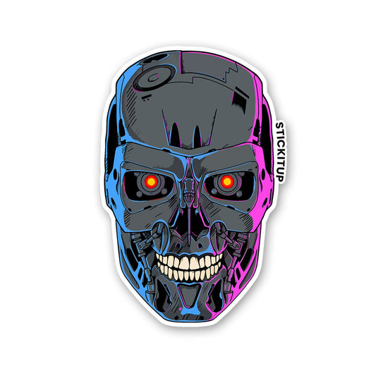 Terminator Skull Sticker