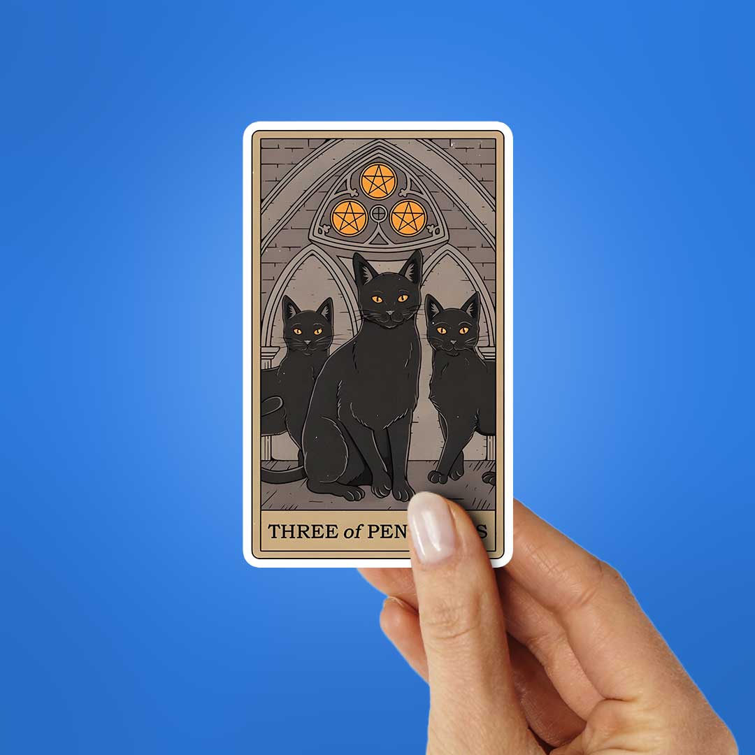 Three Of Pentacles Sticker