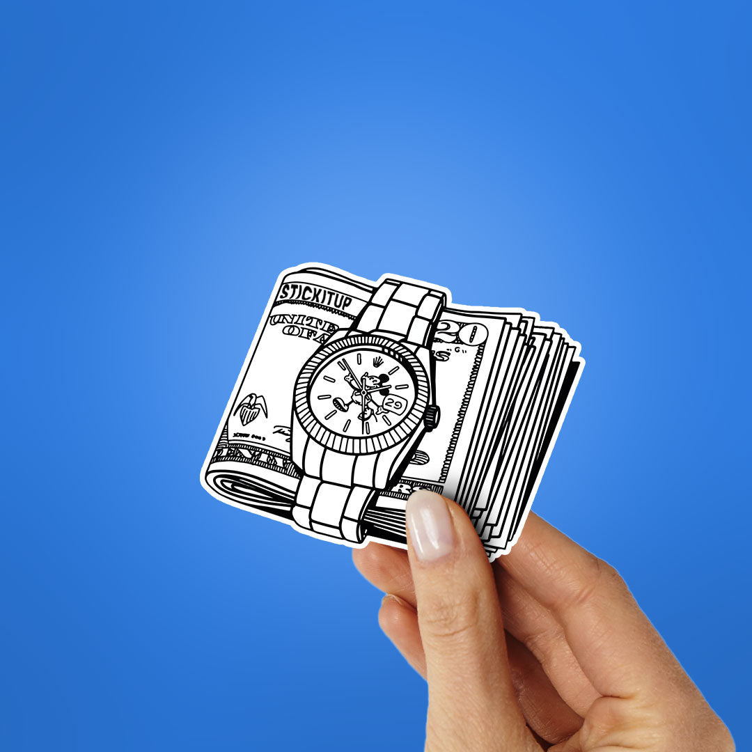 Time Is Money Sticker