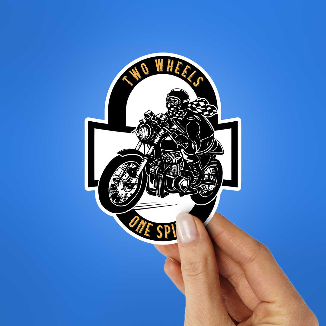 Two Wheels One Spirit Sticker