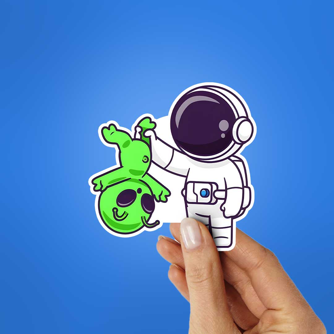 Astronaut Caught Alien Sticker