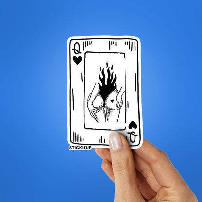 BURN CARD QUEEN Sticker| STICK IT UP