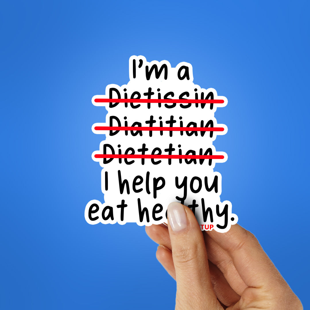 I Help You Eat Healthy Sticker