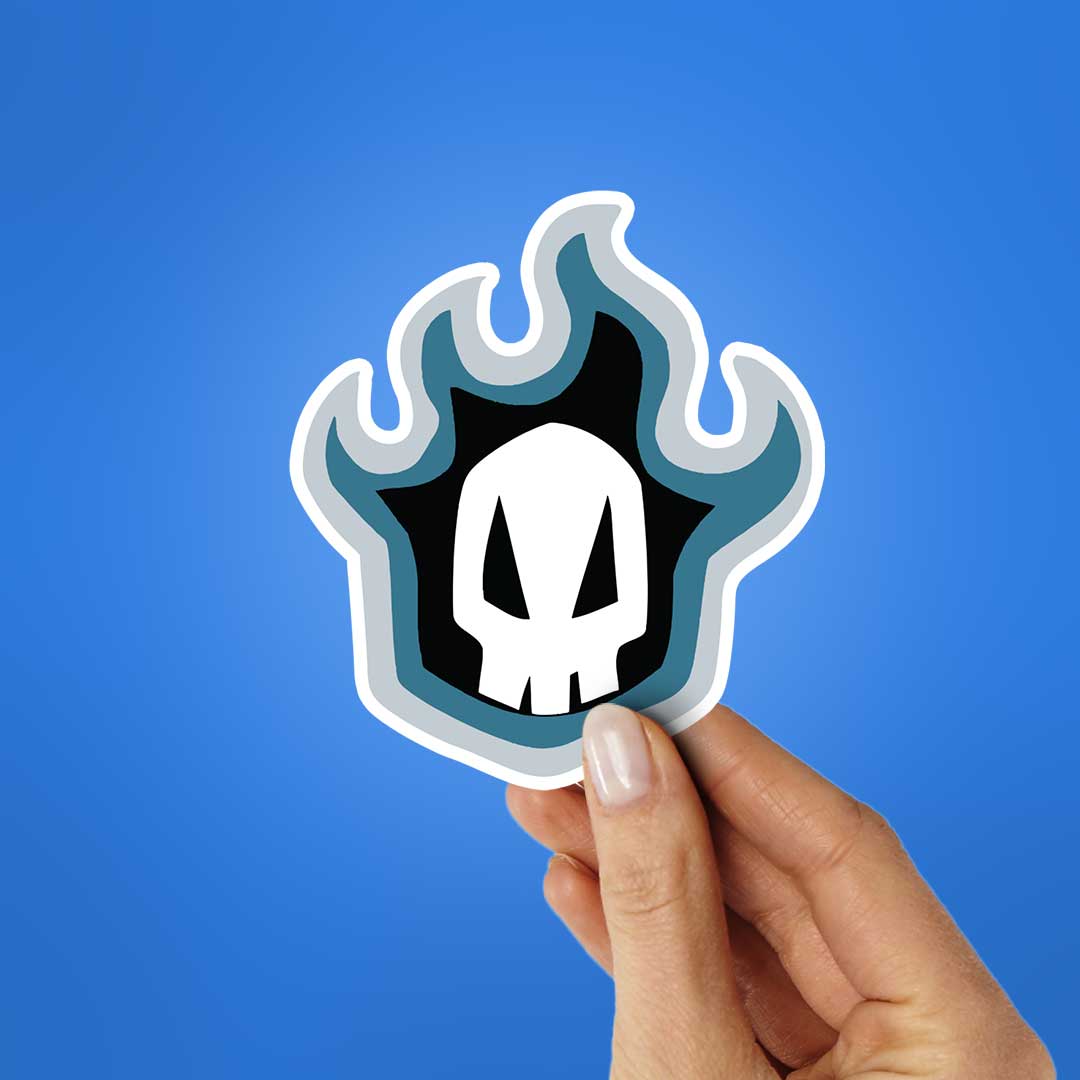 Bleach Skull Sticker