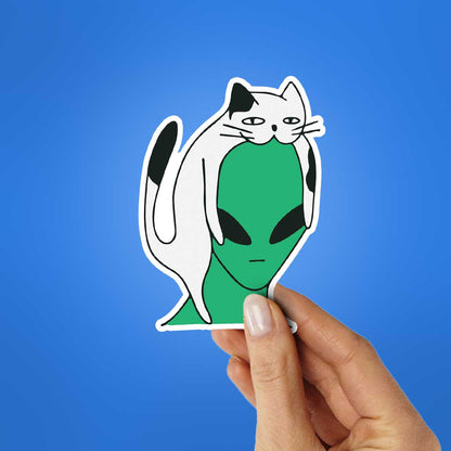 Alien Cat Sticker