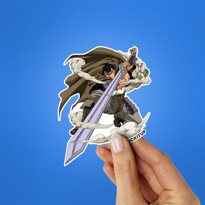 Black swordman Sticker