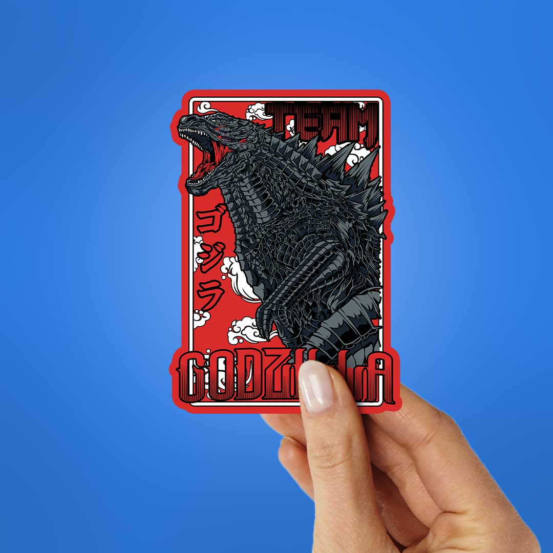 Godzilla Majestic Black & Red Sticker