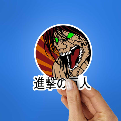 Eren Scary Face Sticker