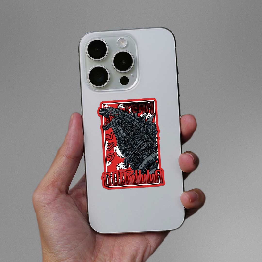 Godzilla Majestic Black & Red Sticker