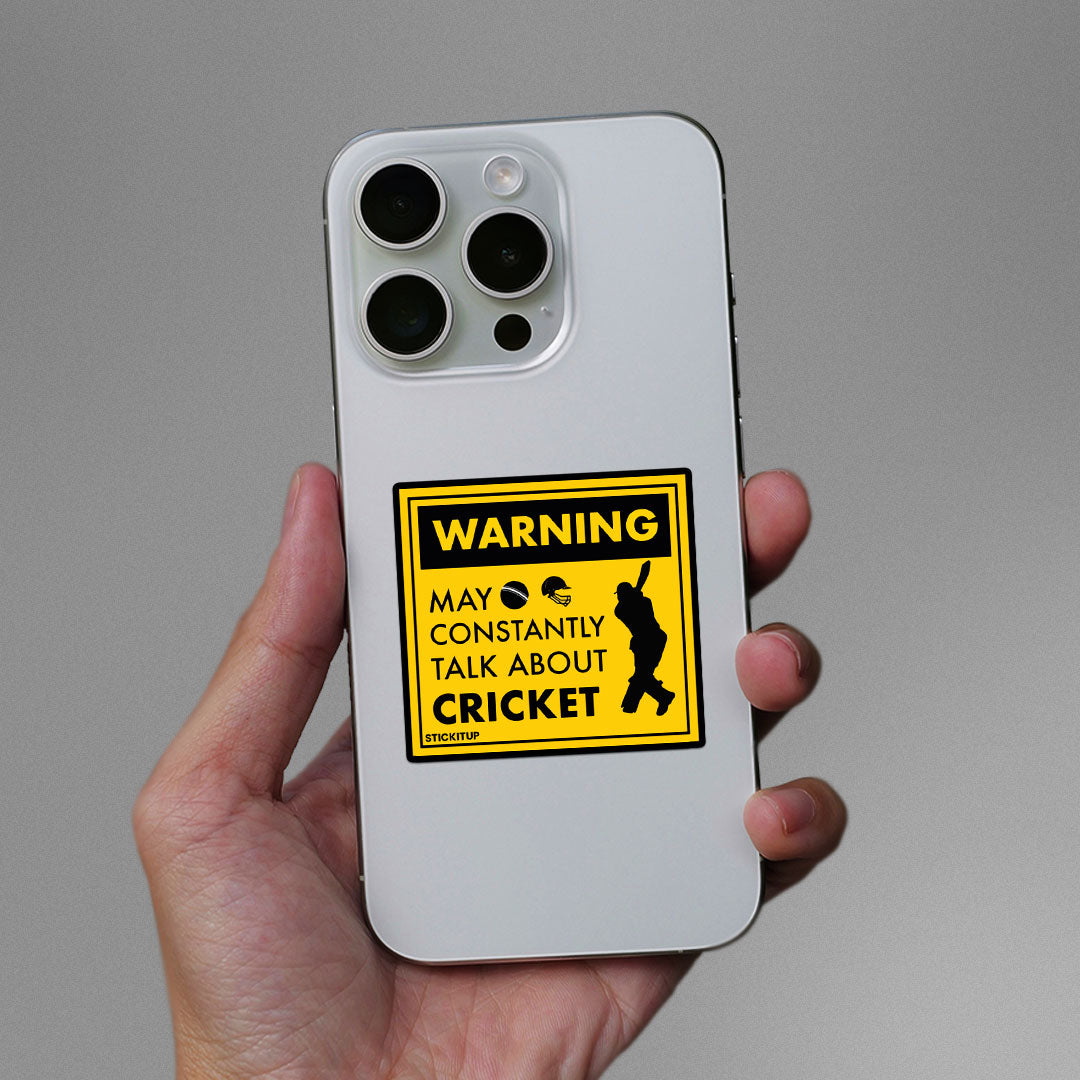 Warning Cricket Sticker