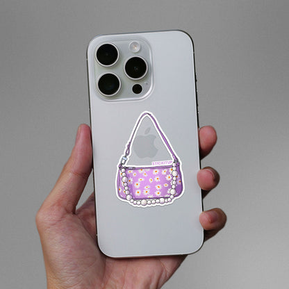 WHITE FLOWER BAG Sticker| STICK IT UP