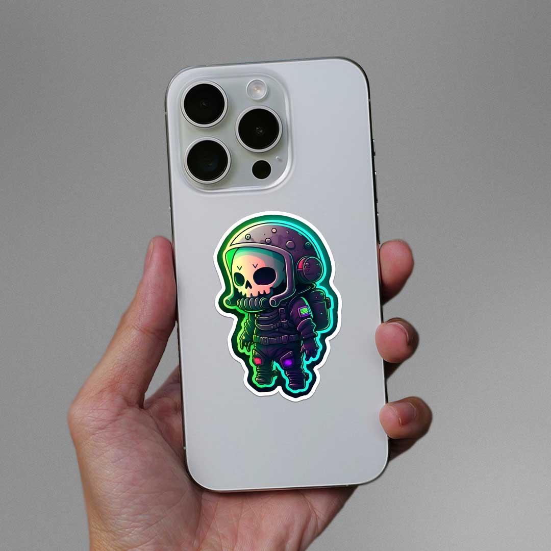 Interstellar Explorer Skeleton Sticker