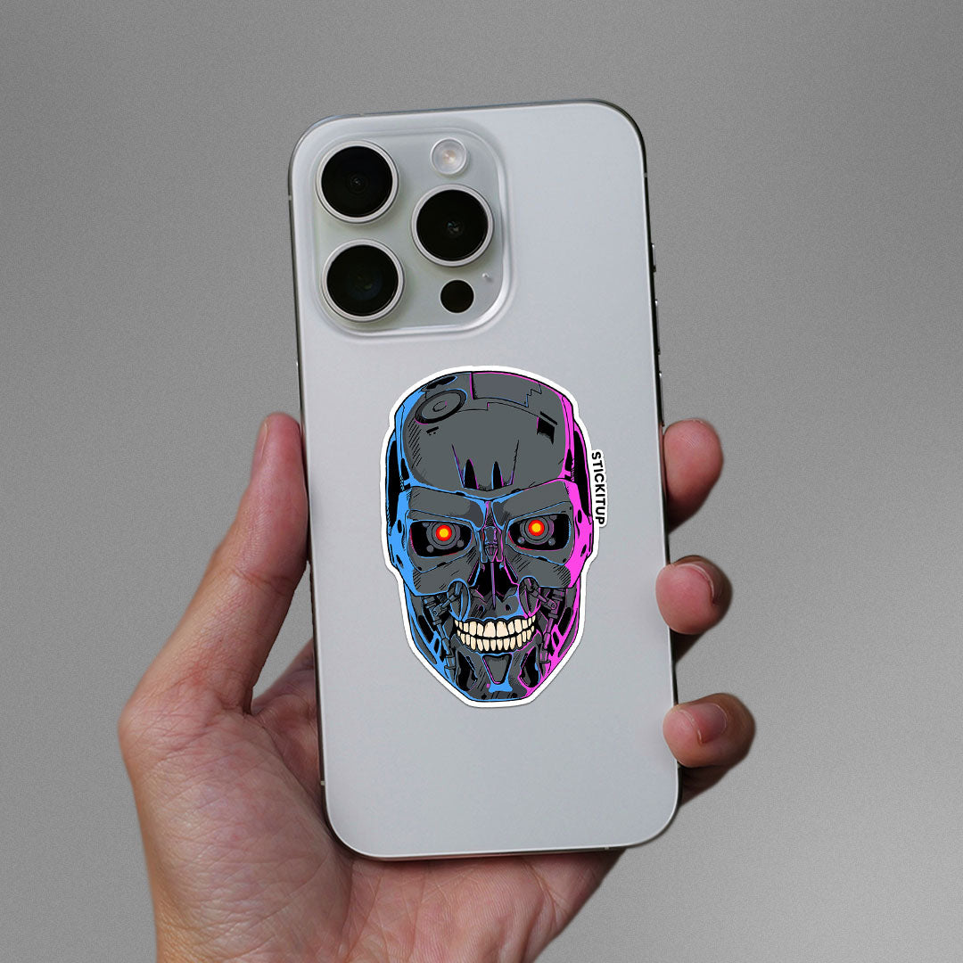 Terminator Skull Sticker